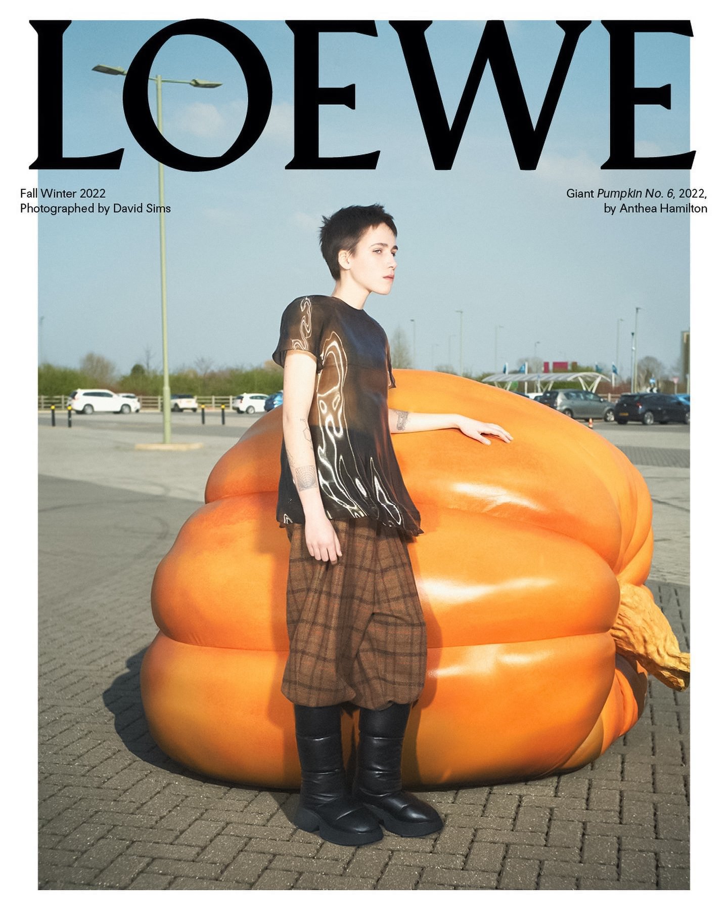 David Sims Eyes LOEWE FW 2022 Campaign Anthea Hamilton Pumpkins